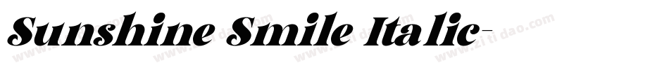 Sunshine Smile Italic字体转换